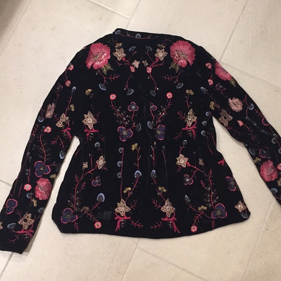 NWT- ETT:TWA BY ANTHROPOLOGIE EMBROIDERED JACKET - Picture 5 of 6